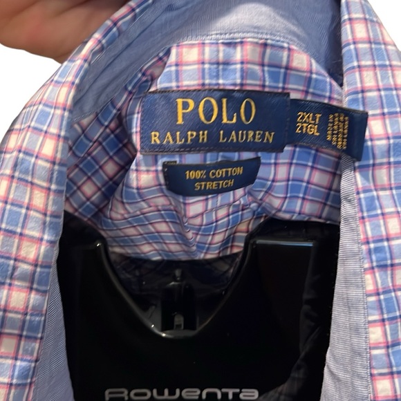 Polo Ralph Lauren 2XLT poplin plaid shirt with spread collar - Picture 4 of 10